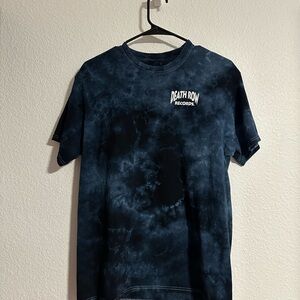 Death Row Records Tie Dye Tshirt M Blue Black‎ Graphic Tee HipHop Rap